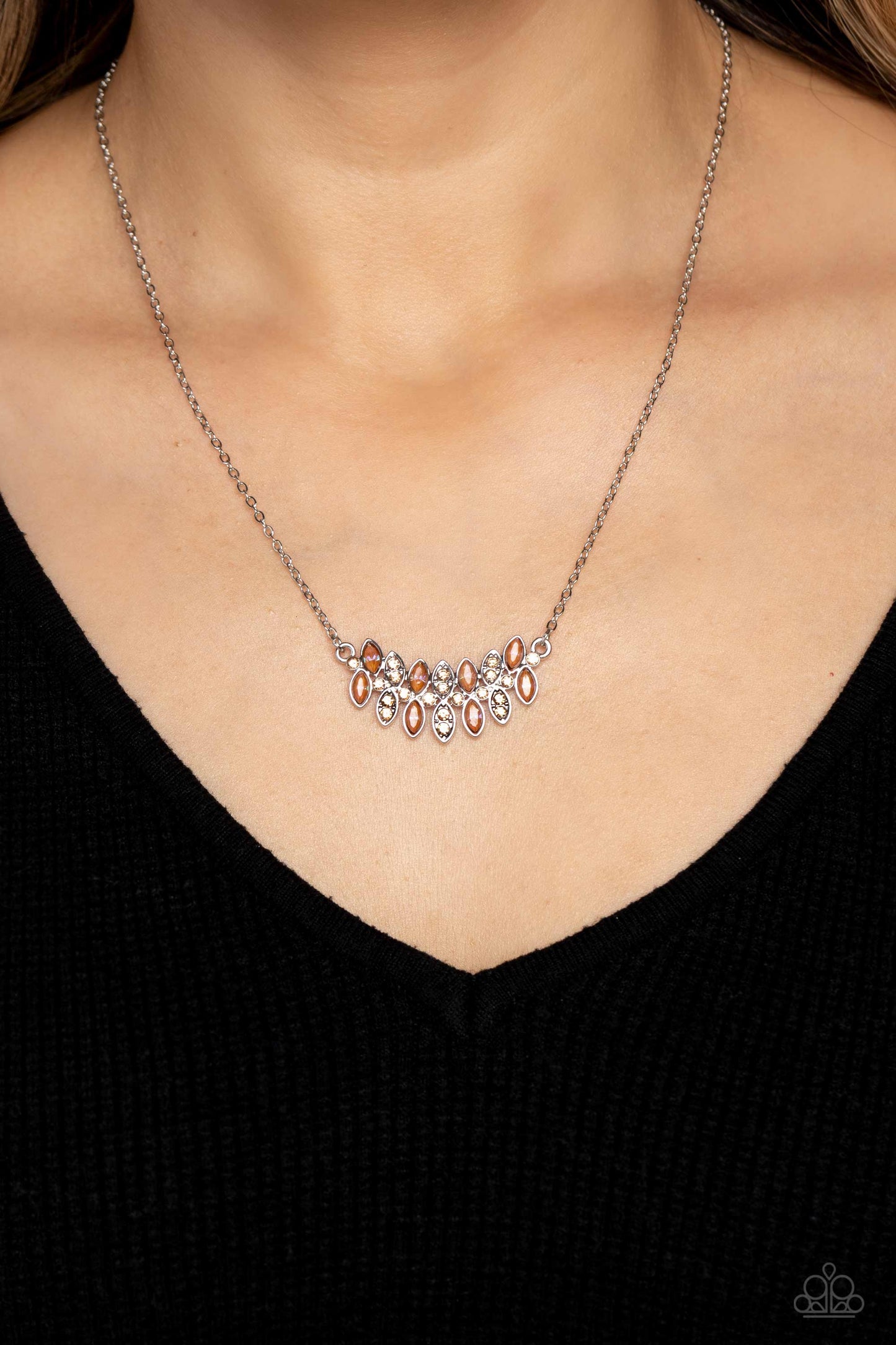Lustrous Laurels - Brown - Paparazzi Necklace
