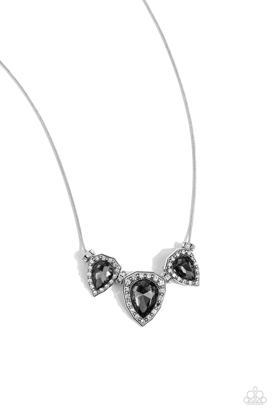 Majestic Met Ball - Silver - Paparazzi Necklace