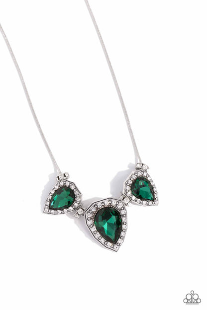 Majestic Met Ball - Green - Paparazzi Necklace