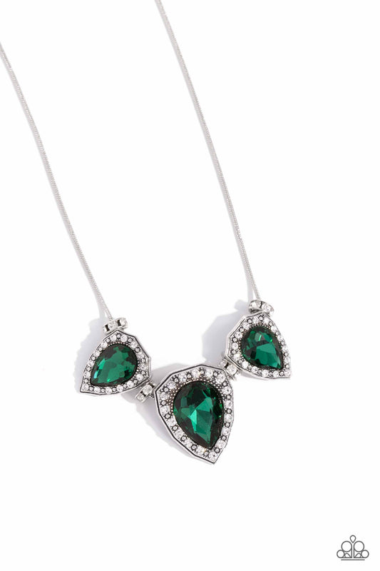 Majestic Met Ball - Green - Paparazzi Necklace