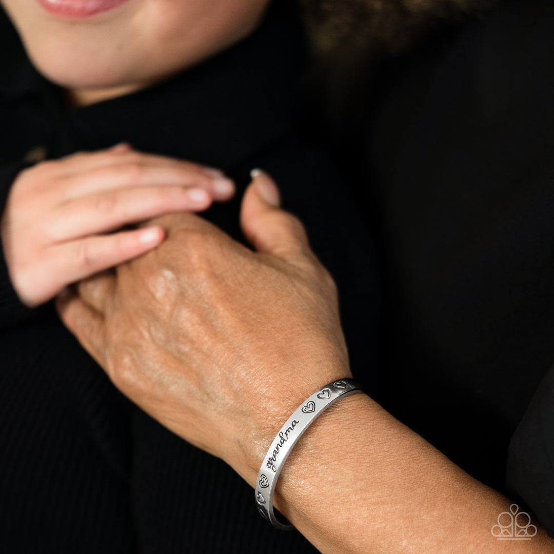 A Grandmothers Love - Silver - Paparazzi Cuff Bracelet