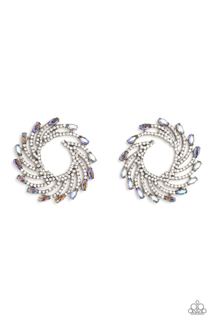 Firework Fanfare - Multi - Paparazzi Earrings (April 2023 LOP)