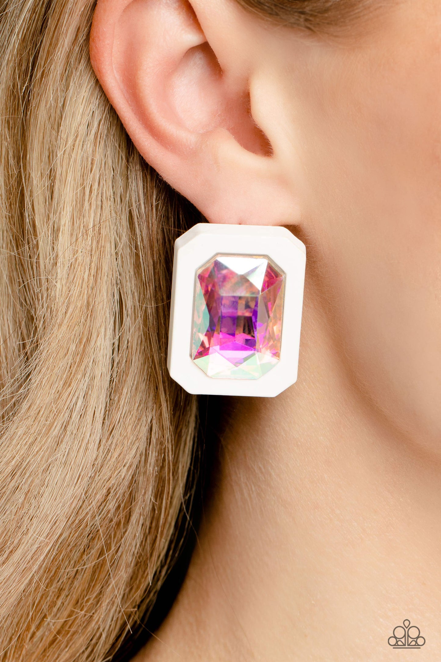 Edgy Emeralds - Multi - Paparazzi Earrings