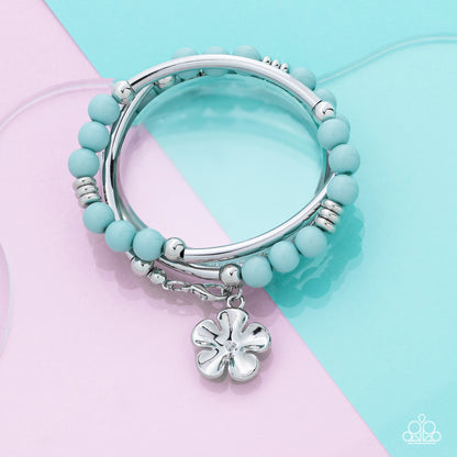 Off the WRAP - Blue - Paparazzi Bracelet