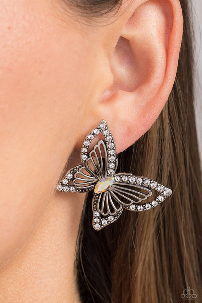 Wispy Wings - Multi - Paparazzi Earrings
