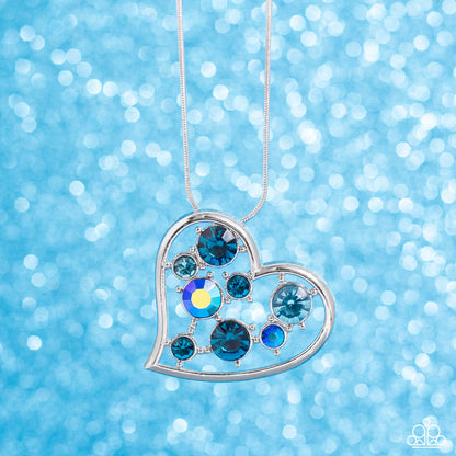 Romantic Recognition - Blue - Paparazzi Necklace