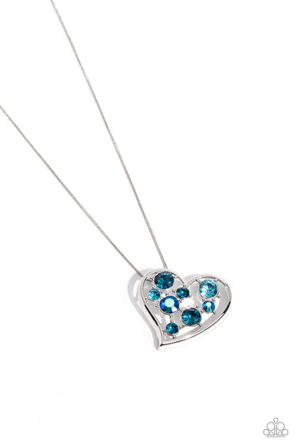 Romantic Recognition - Blue - Paparazzi Necklace