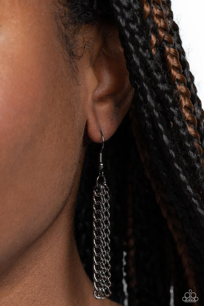 Come CHAIN or Shine - Black - Paparazzi Necklace