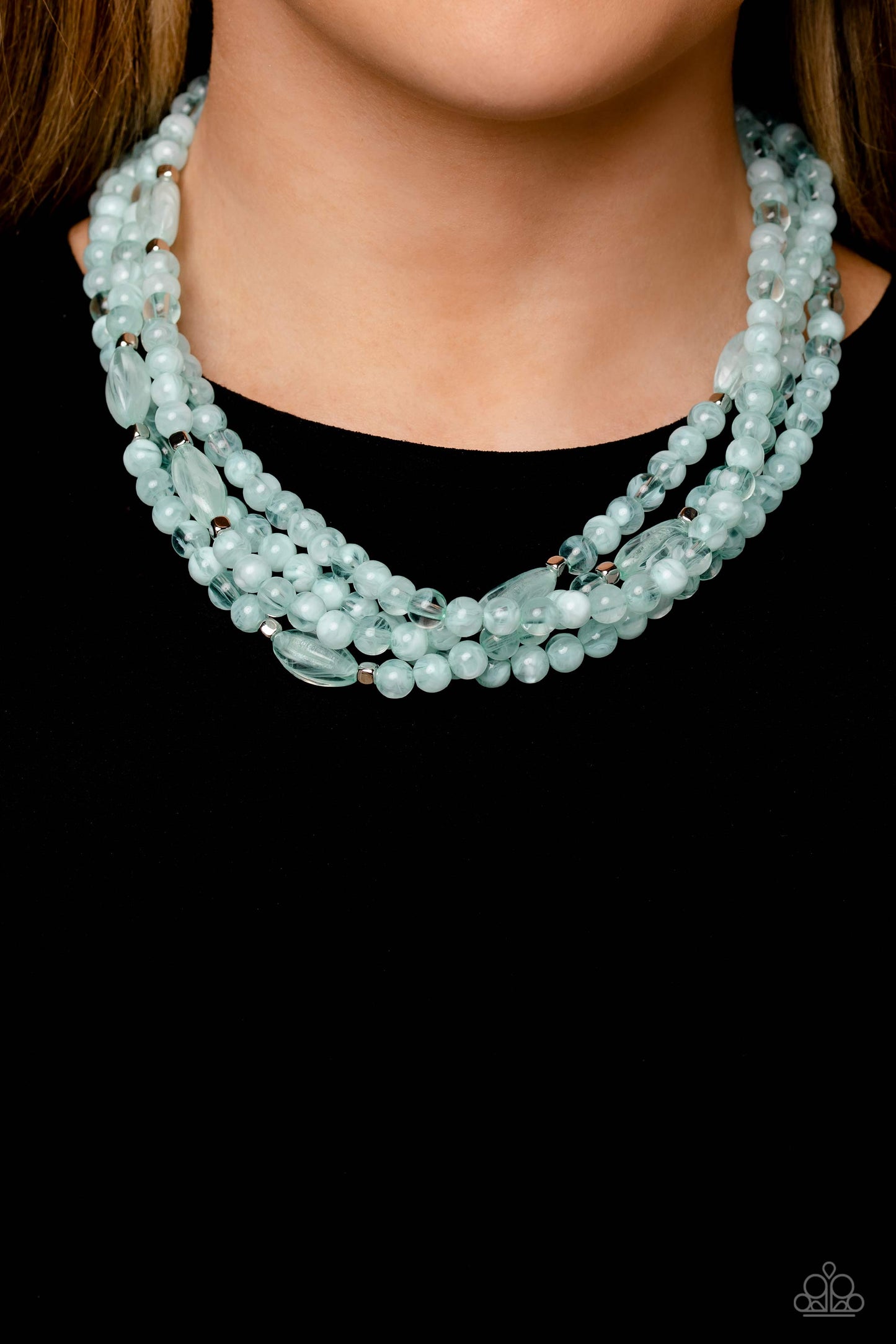 Layered Lass - Blue - Paparazzi Necklace