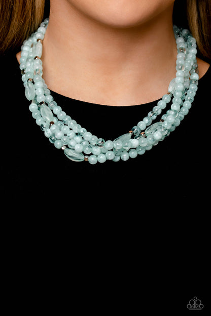 Layered Lass - Blue - Paparazzi Necklace