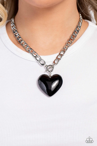 GLASSY-Hero - Black - Paparazzi Necklace