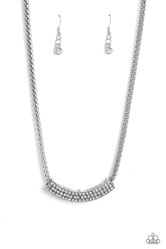Swing Dance Dream - White Paparazzi Necklace