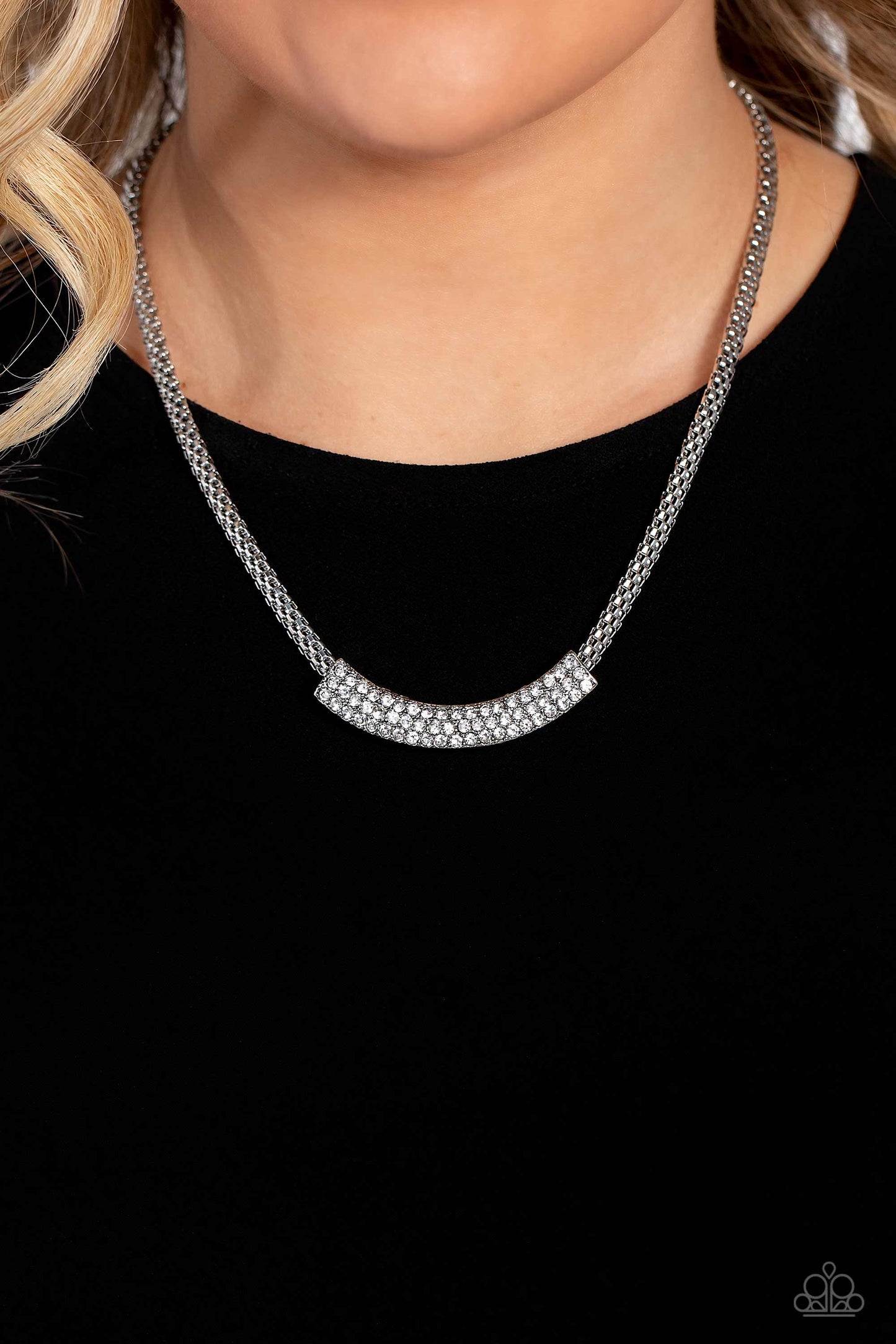 Swing Dance Dream - White Paparazzi Necklace