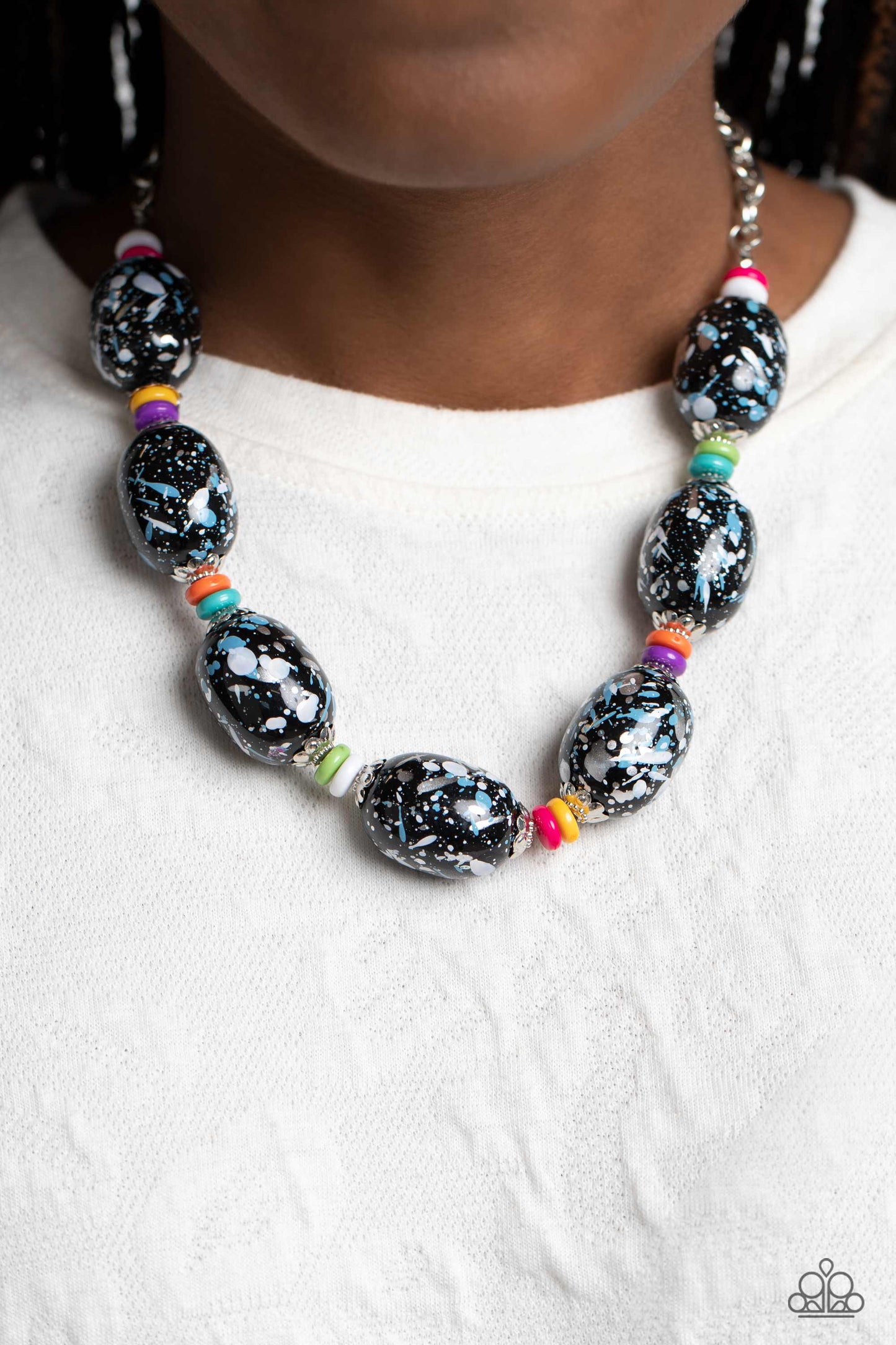 No Laughing SPLATTER - Multi - Paparazzi Necklace