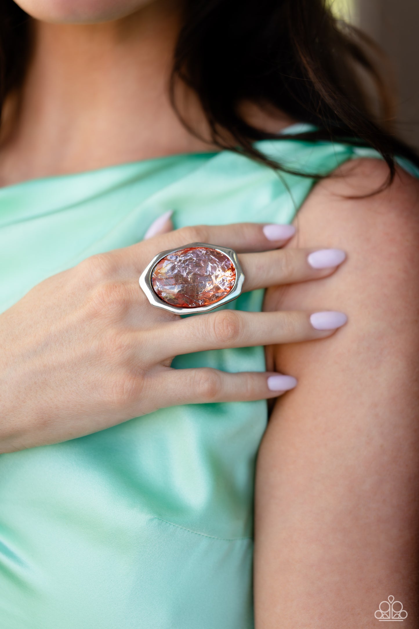Wrapped Wardrobe - Orange - Paparazzi Ring