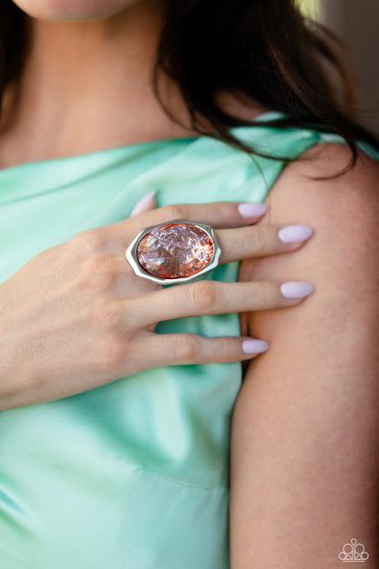 Wrapped Wardrobe - Orange - Paparazzi Ring