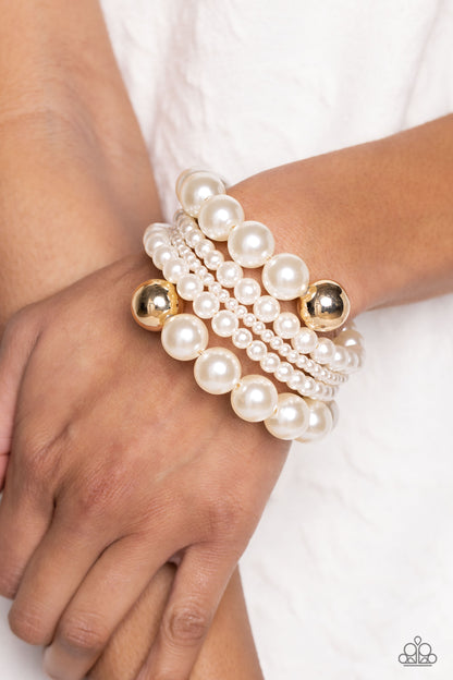Pleasing Pirouette - Gold - Paparazzi Bracelet