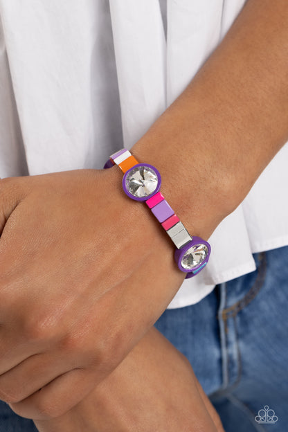 Multicolored Madness - Purple - Paparazzi Bracelet