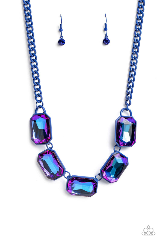 Emerald City Couture - Blue - Paparazzi Necklace (2023 June Life of the Party)