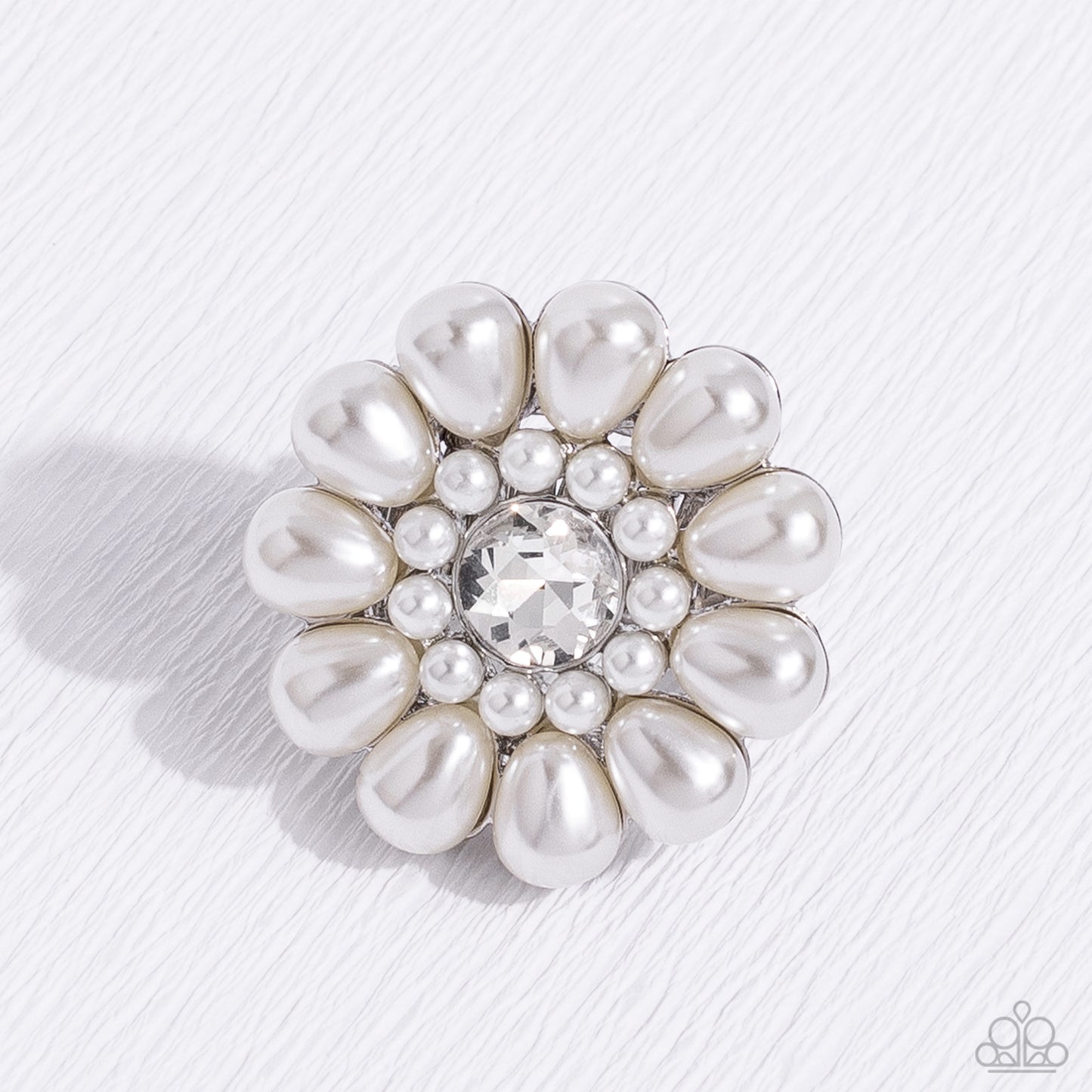 PEARL Talk - White - Paparazzi Ring