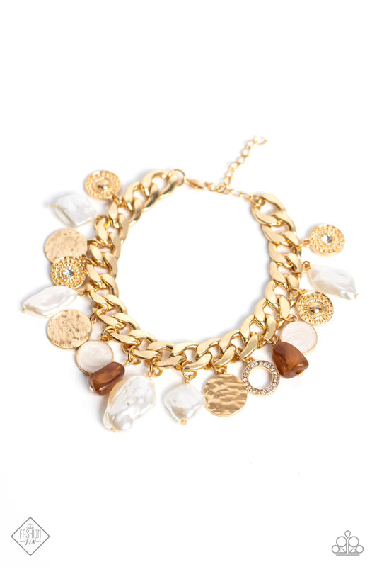 SEA For Yourself - Gold - Paparazzi Bracelet