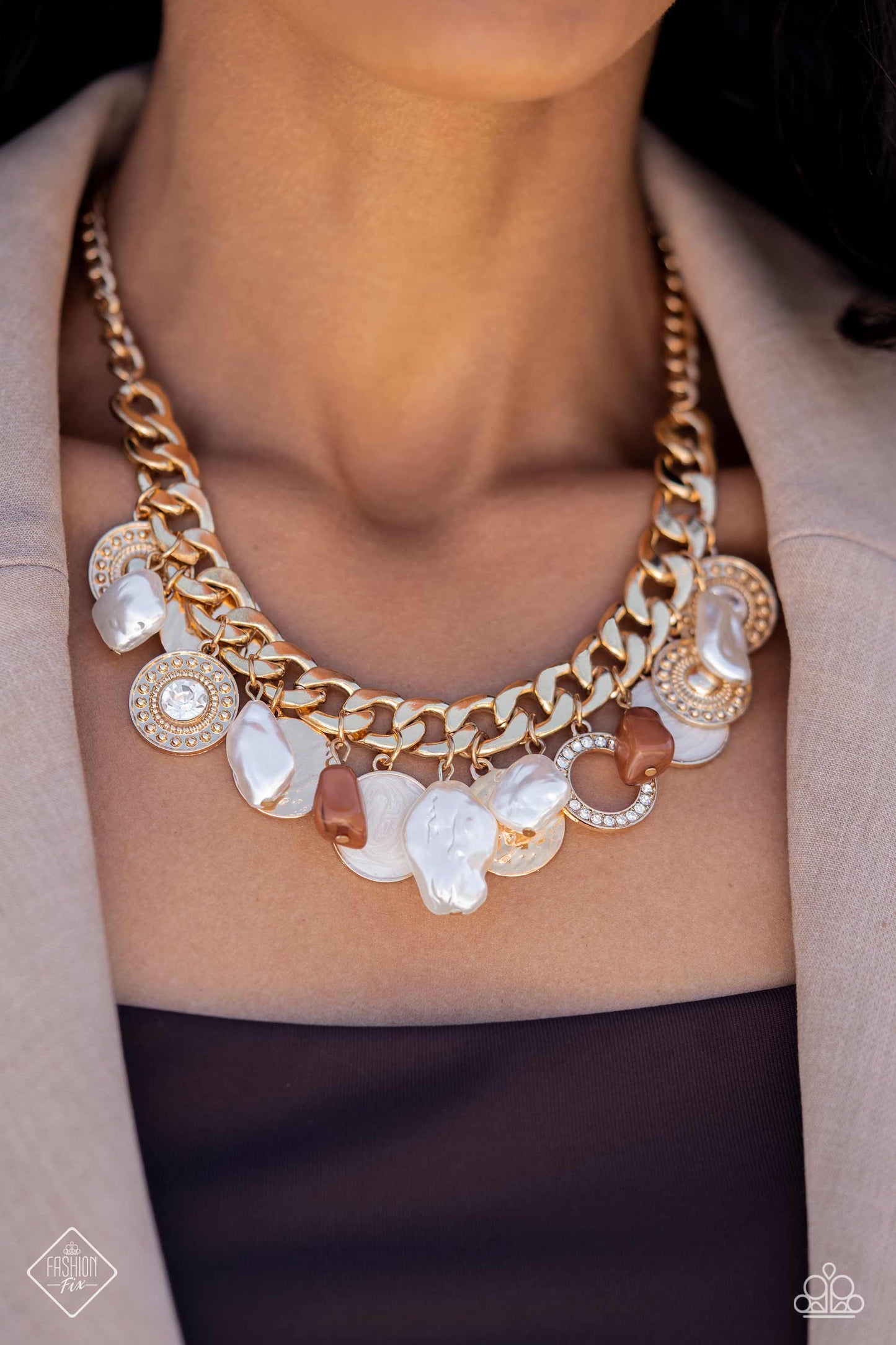 Now SEA Here - Gold - Paparazzi Necklace