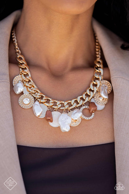 Now SEA Here - Gold - Paparazzi Necklace