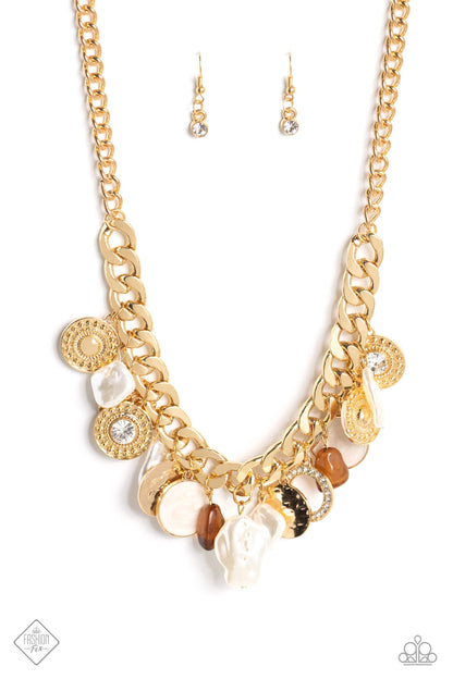 Now SEA Here - Gold - Paparazzi Necklace