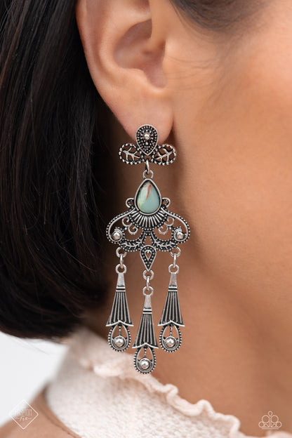 Revered Rustic - Blue - Paparazzi Earrings