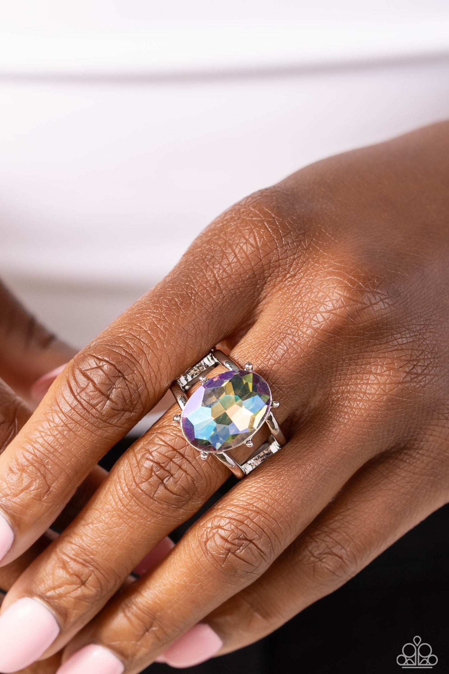 Prismatically Pronged - Multi - Paparazzi Ring