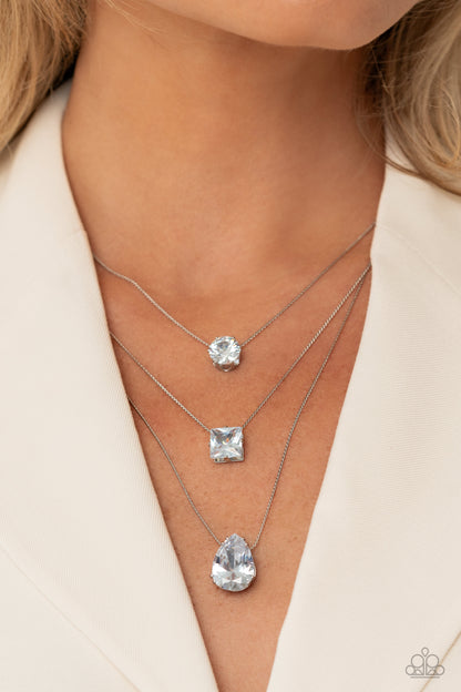 Lustrous Layers - White - Paparazzi Necklace