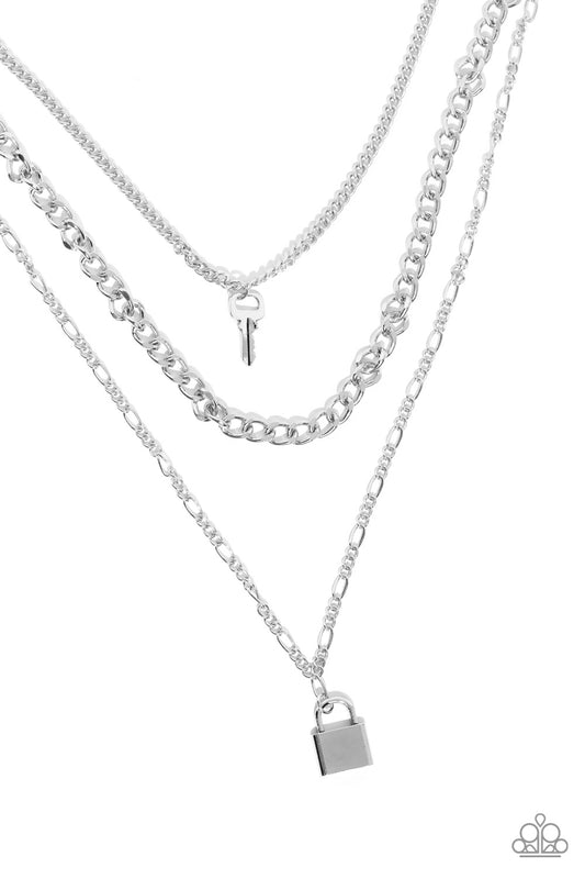 Low Key Layers - Silver - Paparazzi Necklace