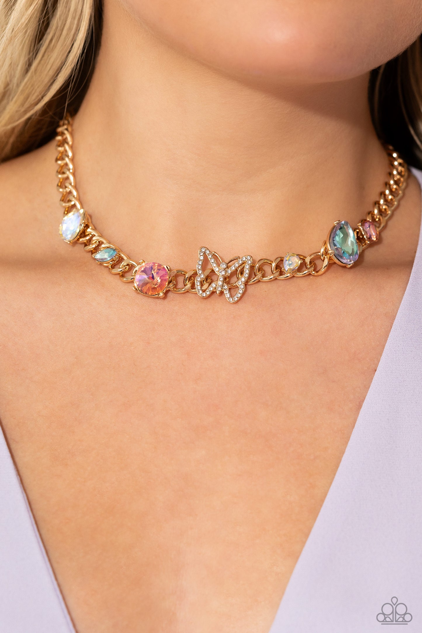Storybook Succession - Gold - Paparazzi Necklace (2023 September LOP)