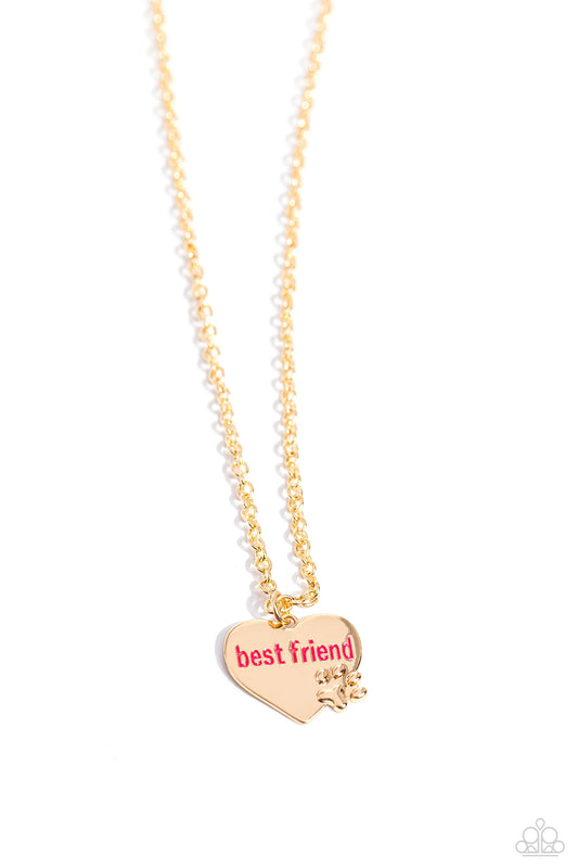 Mans Best Friend - Gold -Paparazzi Necklace