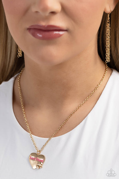 Mans Best Friend - Gold -Paparazzi Necklace