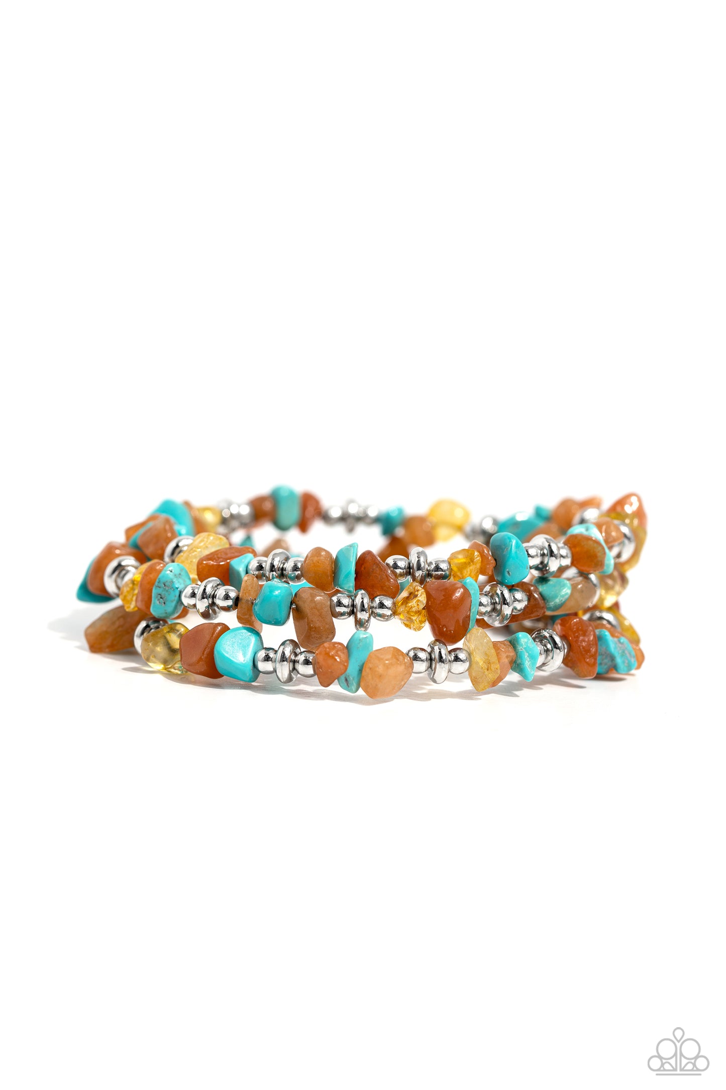 Stacking Stones - Orange - Paparazzi Bracelet