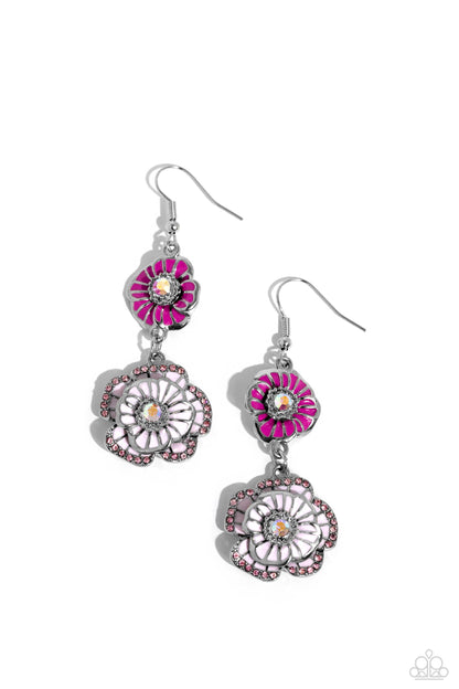 Intricate Impression - Pink - Paparazzi Earrings
