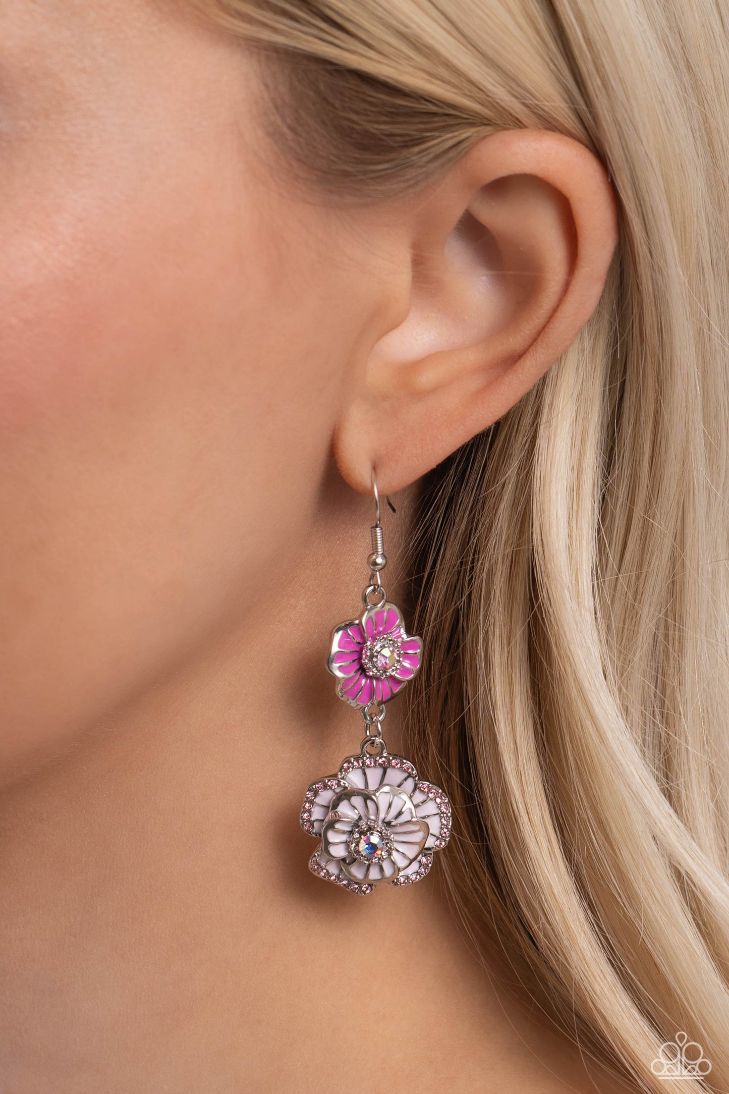 Intricate Impression - Pink - Paparazzi Earrings