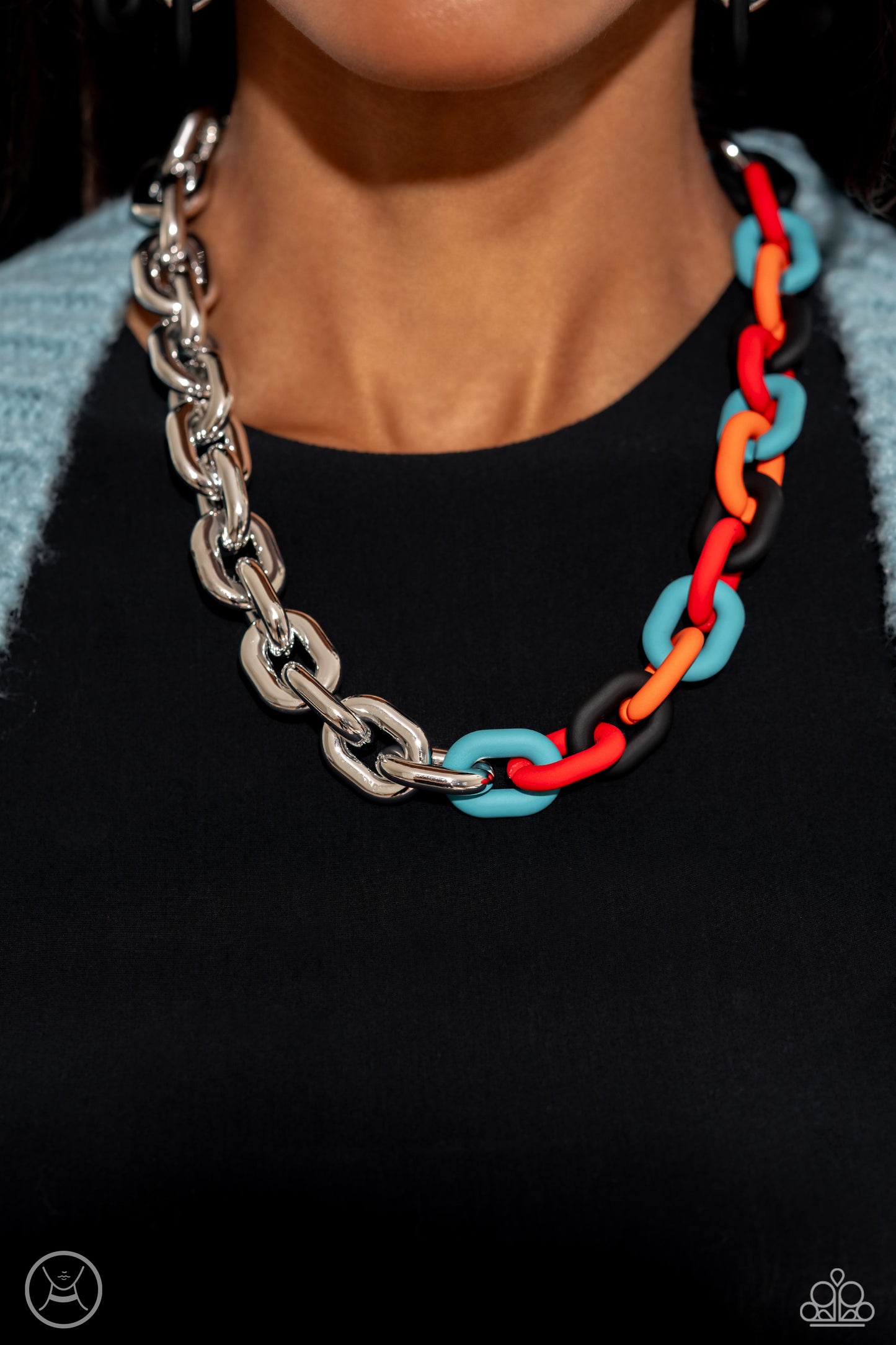 Contrasting Couture - Black Necklace and Candid Contrast Black Bracelet Set
