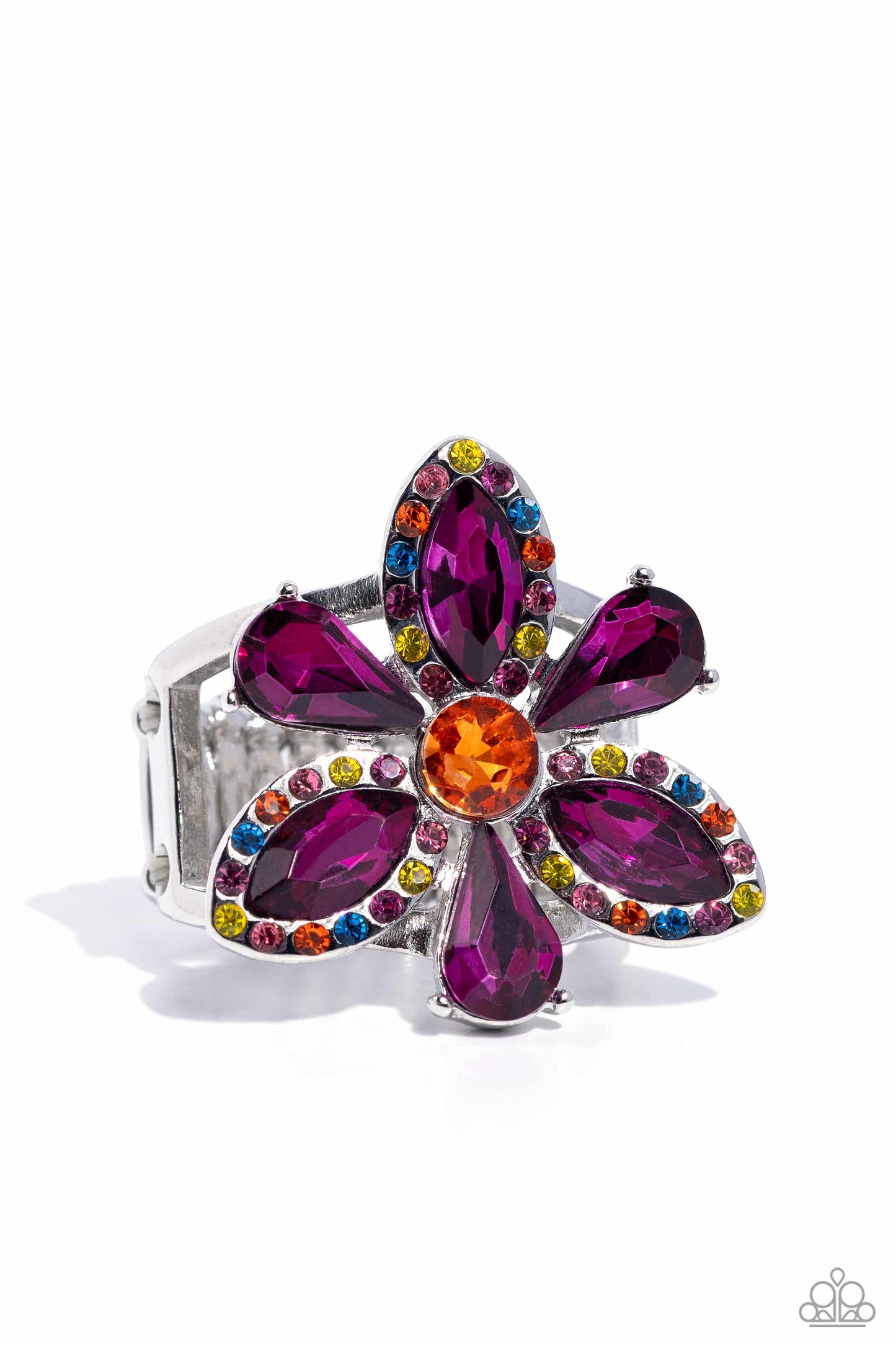 Blazing Blooms - Multi - Paparazzi Ring (2023 December 2023)