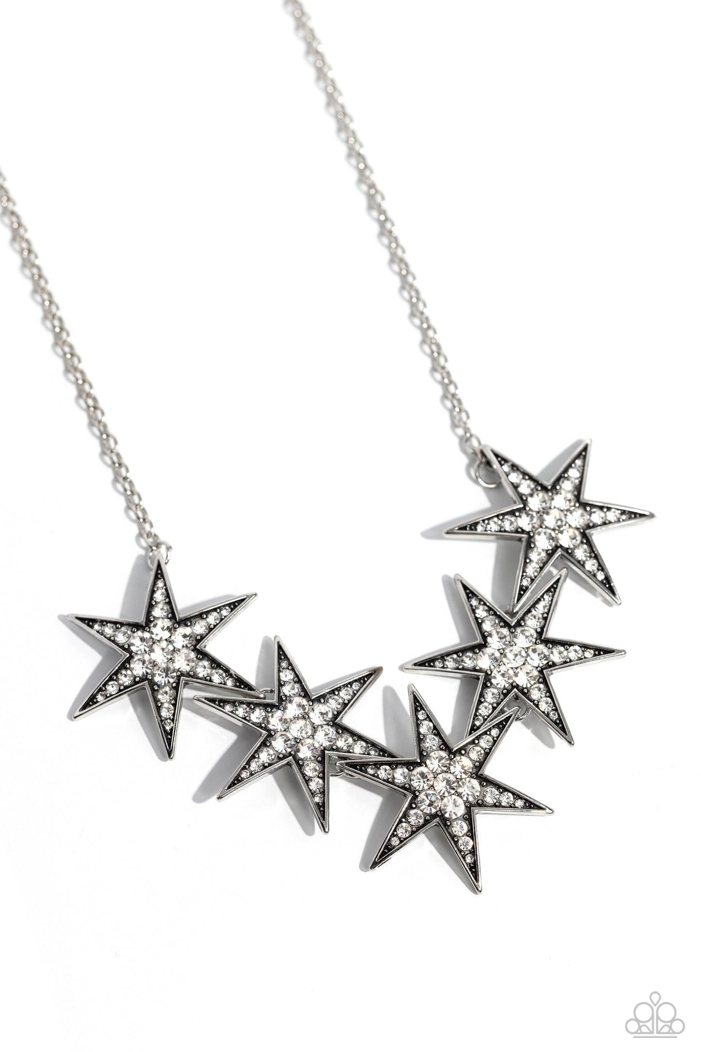 Rockstar Ready - White - Paparazzi Necklace