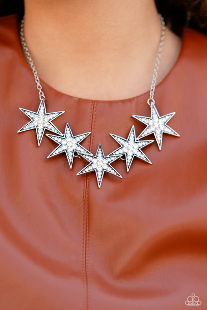 Rockstar Ready - White - Paparazzi Necklace