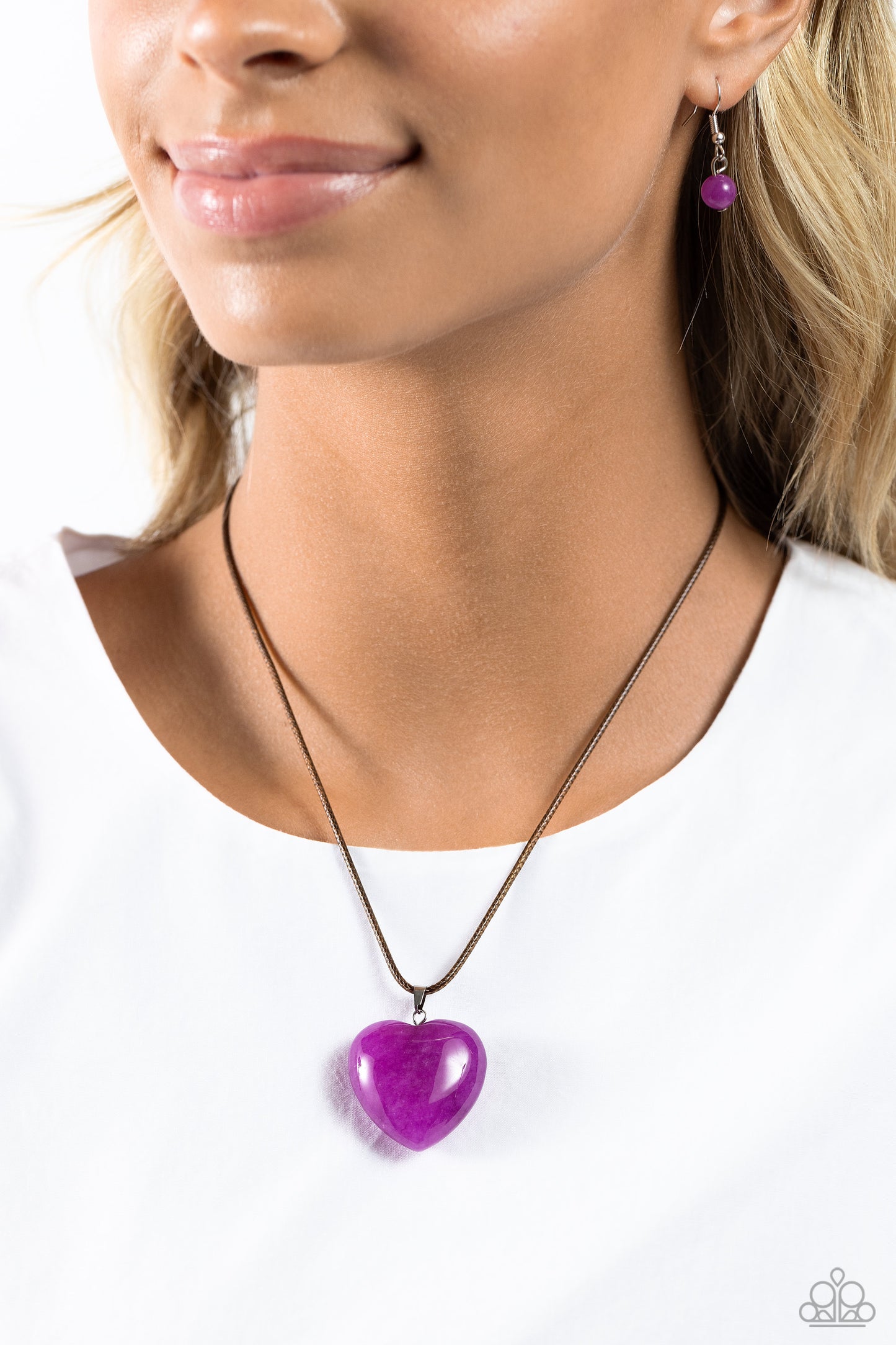 Serene Sweetheart - Purple - Paparazzi Necklace