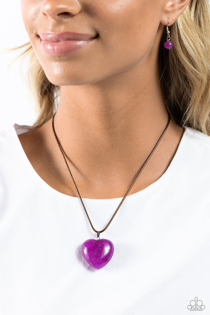 Serene Sweetheart - Purple - Paparazzi Necklace