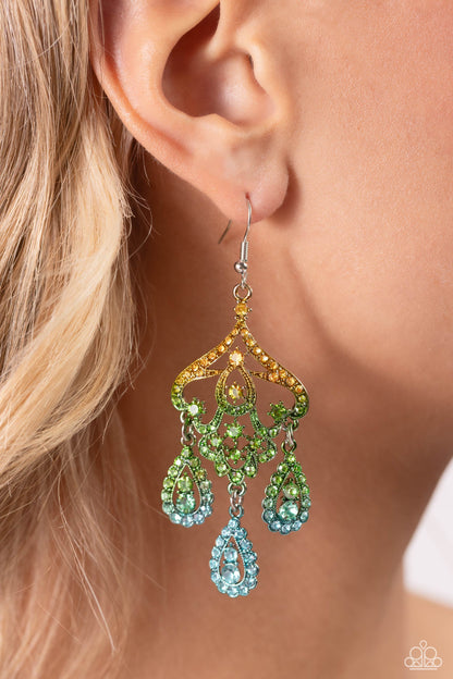Chandelier Command - Multi - Paparazzi Earrings