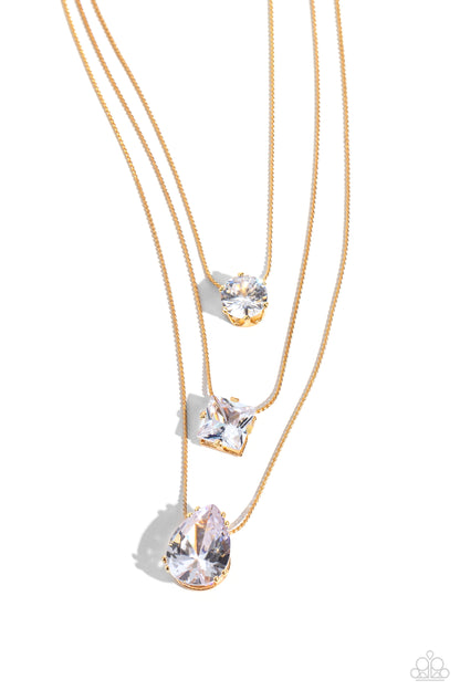 Lustrous Layers - Gold - Paparazzi Necklace