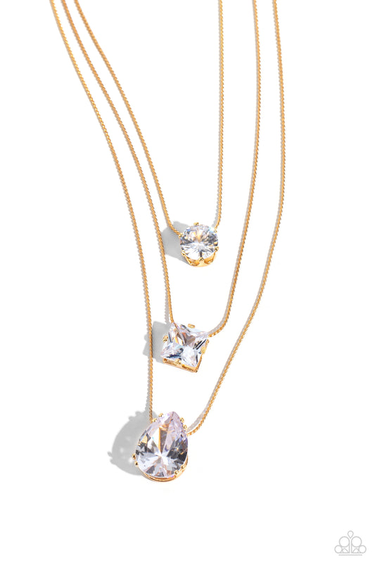 Lustrous Layers - Gold - Paparazzi Necklace