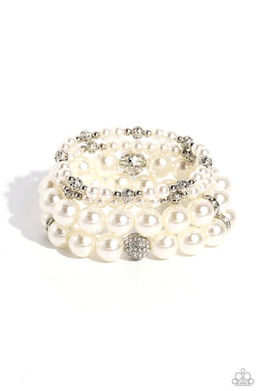 Vastly Vintage - White - Paparazzi Bracelet