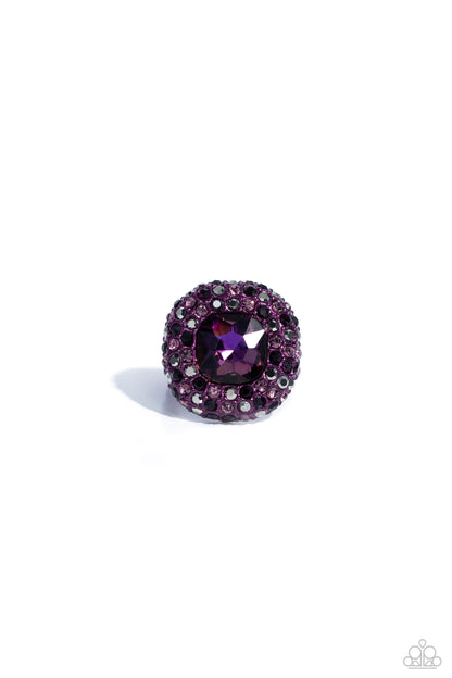 Glistening Grit - Purple - Paparazzi Ring