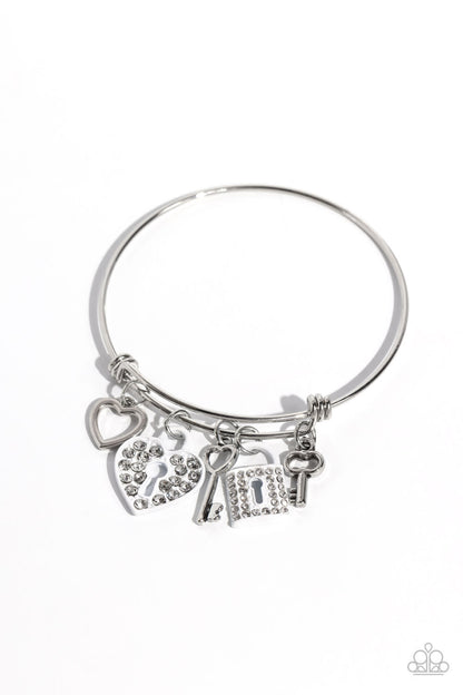 Locked Legacy - White - Paparazzi Bracelet